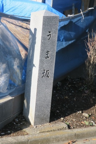 うま坂(相模原市橋本)うま坂は馬坂で馬が登るのに苦戦した坂だと